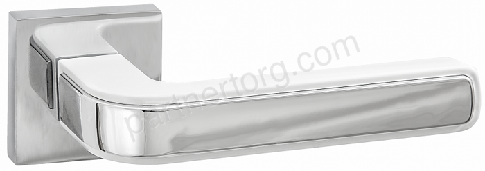 Inal Puerto ручка дверная матовый супер белый, хром блестящий