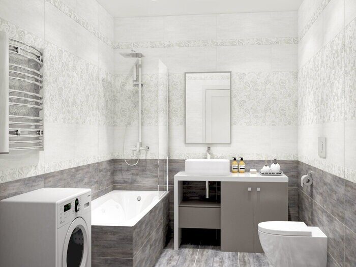 Pandora Light Orient декор светло-серый матовый 31х63см Azori