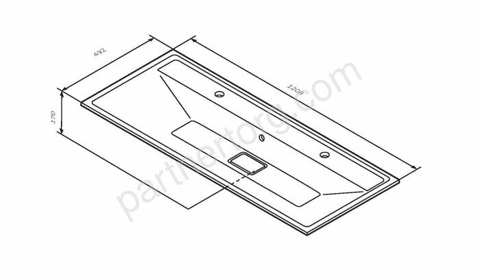 M50AWPX1201WG INSPIRE V2.0, раковина мебельная , искусственный мрамор, со сливом-переливом, 120 см