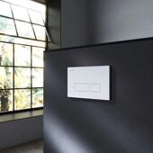 Клавиша для инсталляции пневматическая, пластик, белый I047001 Pro S AM.PM