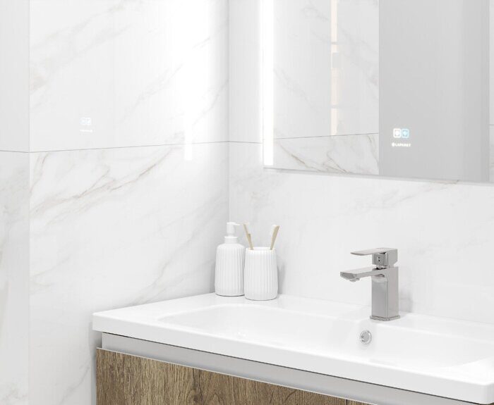 Calacatta Regal Grey белый полированный керамогранит 60х120см Ceradim