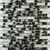 Черно-серая комбинированная мозаика Metal series MS-606