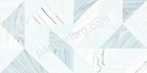 North декор бирюзовый глянцевый 25х50см Alma Ceramica DWU09NRT006