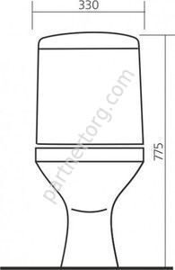 Аттика Эконом унитаз компакт косой выпуск