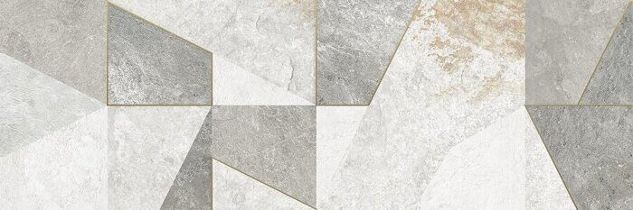 Land керамическая плитка  светло-серая с рисунком матовая 30х90см Alma Ceramica TWU3090LAN17R