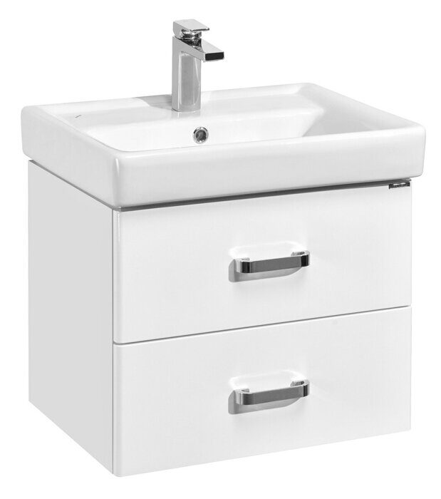 Америна 60 см тумба подвесная белая для ванной комнаты с раковиной Тигода 60 Aquaton