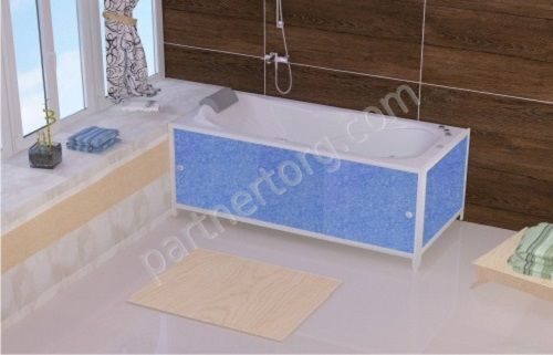 Экран для ванны  пластик Монолит-М,  1,48 м, 1,68м Индиго