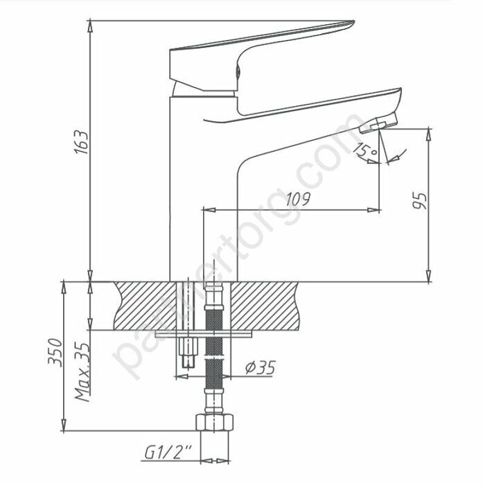HB10506 Haiba смеситель для раковины хром