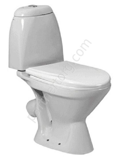 Римини  Santek унитаз компакт, косой выпуск,  с сидением дюропласт