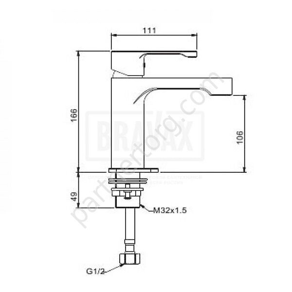 Tomahawk  Gappo G1002-2 смеситель для раковины хром