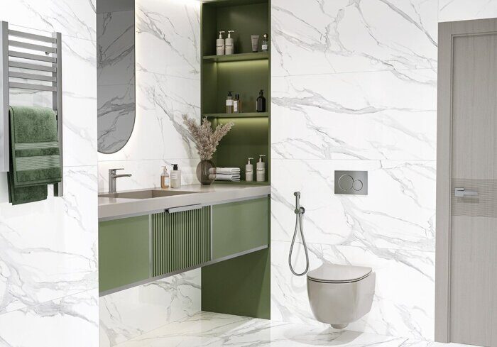 Calacatta Montreal LCM керамогранит белый глянцевый 120х60см