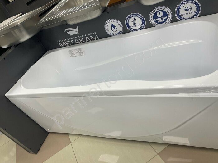 Italy акриловая ванна 170х70см с ножками и экраном