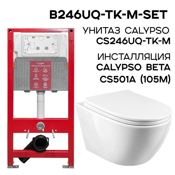 B246UQ-TK-M-SET комплект подвесной унитаз Calypso CS246UQ-TK-M и инсталляции CS105M