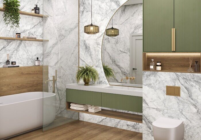 Nordik LCM керамогранит белый матовый 120х60см