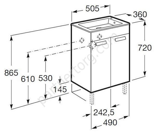 Debba тумба для ванной комнаты белая 50 Roca