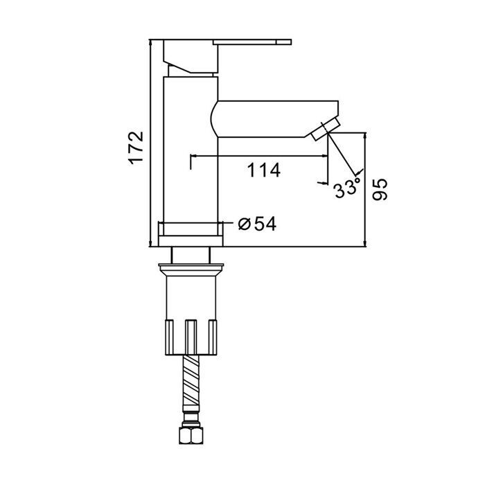 S223.10.05 Splenka Смеситель для умывальника, сатин