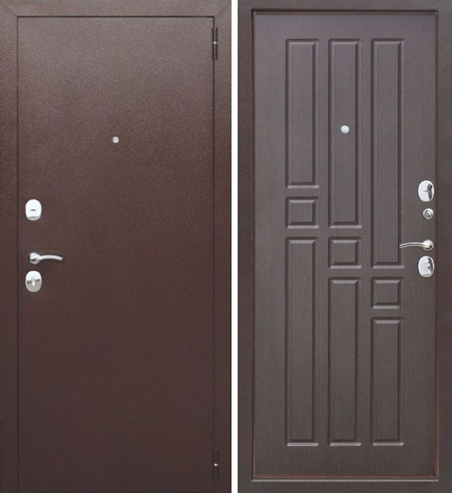 Гарда 8мм дверь входная Медный антик, Венге