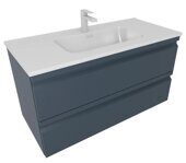 Вега 100 AQ77100-MG серая матовая тумба в ванную 100 см с раковиной Aquatek