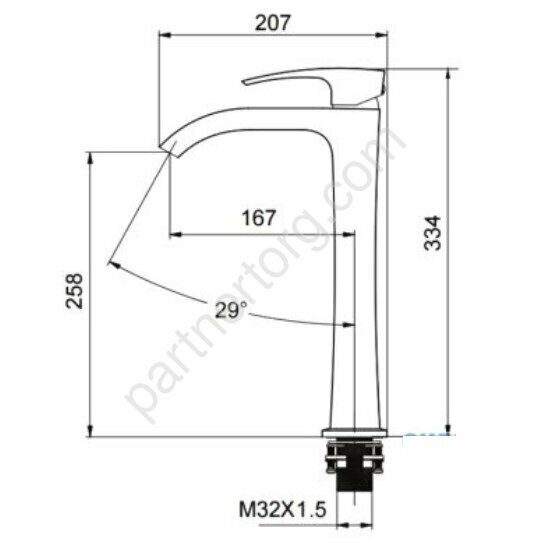 Gappo G1007-81 смеситель для раковины хром высокий, каскад