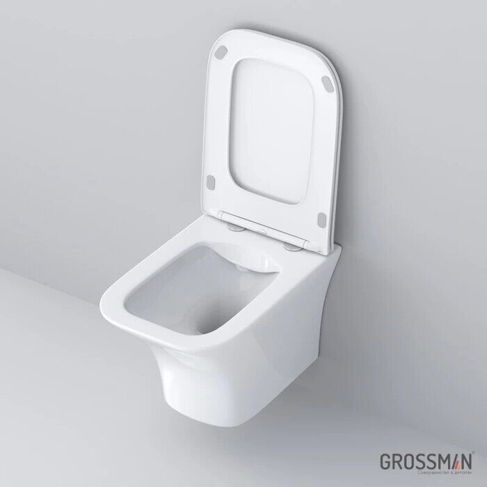Grossman GR-4476S напольный безободковый унитаз белый с сидением