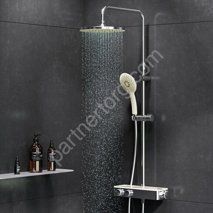 Душевая система, набор: см-ль д/душа с термостатом, верхний душ d 250 мм F0750A400 Inspire V2.0