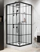 Niagara Standart ST90/15QL/KL/BKT душевая кабина  квадратная 90х90х200 см, черный профиль, прозрачное стекло, низкий поддон