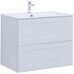 Терра 80 тумба белый матовый для ванной комнаты с раковиной-столешницей Электра 80 Aquanet