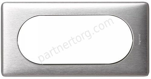 Рамка 4/5 модулей без перегородок для серии Celiane Legrand в цвете алюминий