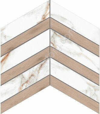 Selection Chevron Oak SM03/SI01 дуб неполированный керамогранит 29х38см Estima Мозаика