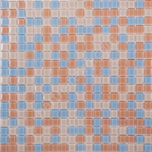 Коричнево-голубая стеклянная мозаика Crystal series J-353