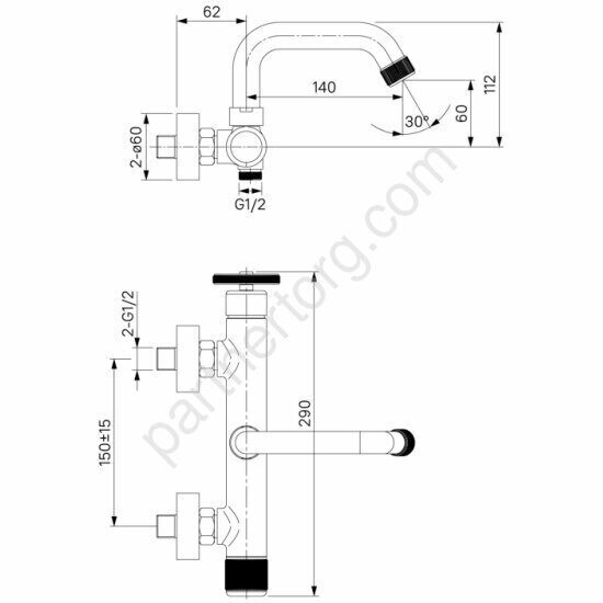 Grange черный смеситель для ванны Iddis GRABLR2i02WA