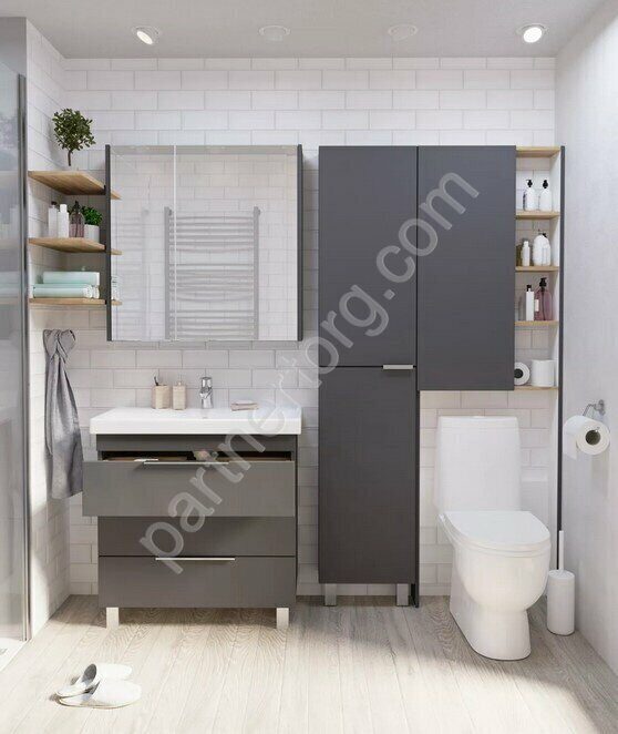 Gaula 60Н 1д шкаф напольный черный