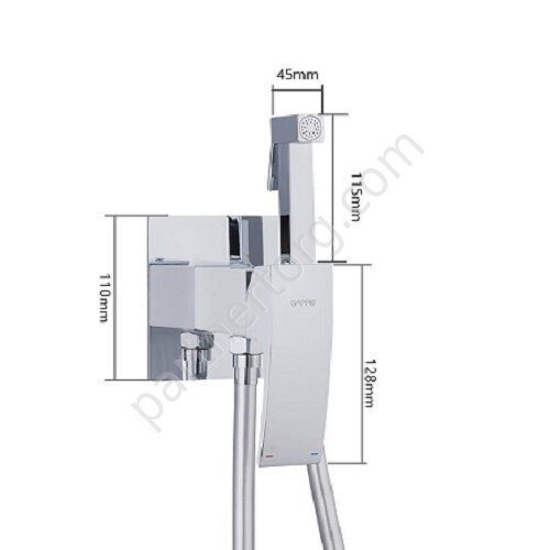 Jacob Gappo G7207-8 смеситель с гигиеническим душем белый хром