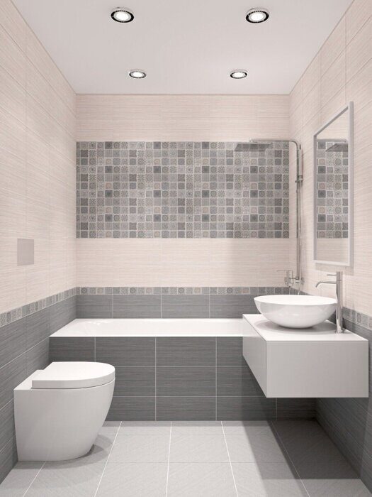 Grazia Grey Nefertiti декор серый матовый 20х40см Azori