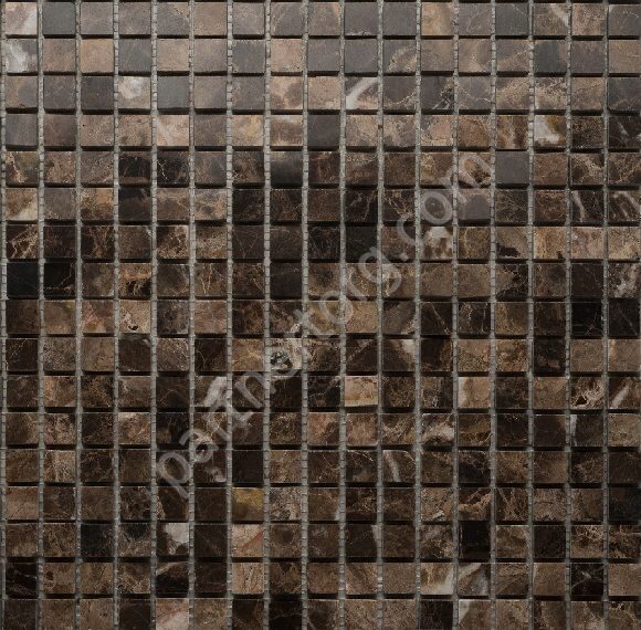 Emperador dark pol 15x15 Stone коричневая Orro Mosaic каменная мозаика