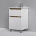 M85AFSX0552WG X-Joy, База под раковину, напольная, 55 см, 2 ящика, белый глянец