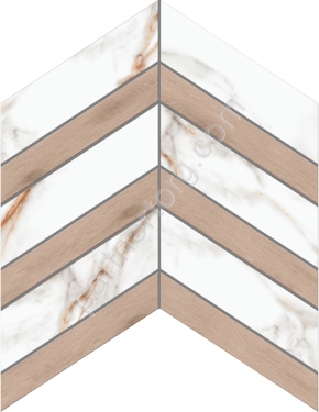 Supreme Chevron Ferrum SM03/SI01 железо неполированный керамогранит 29х38см Estima Мозаика