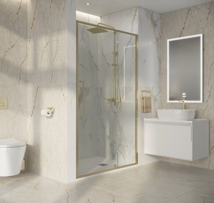 Niagara Nova NG-45-10ASG дверь в нишу распашная 100х195см, профиль Золото