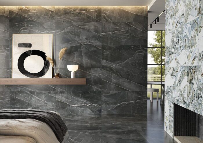 CityMarble калакатта блэк R9 керамогранит лаппатиров 60х60см Vitra