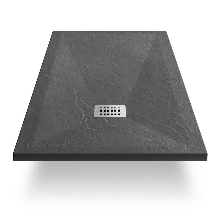 Grossman Strong GR-S280120Q душевой поддон каменный низкий 120х80см графит
