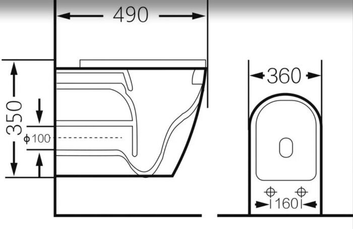 Grossman GR-4455SWS подвесной безободковый унитаз Торнадо  серебристый с сидением