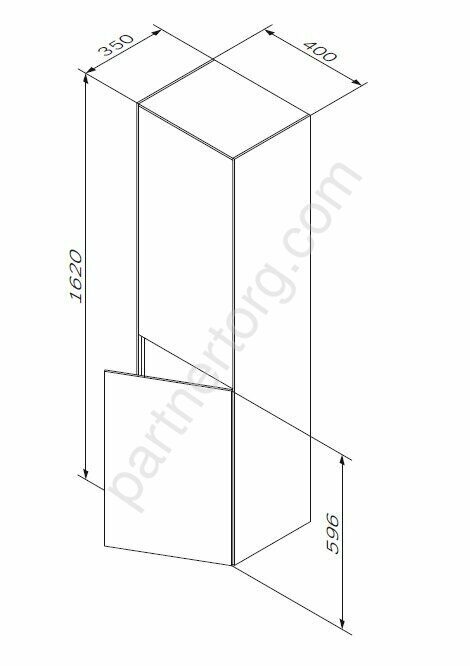 M50ACHX0406GM INSPIRE V2.0, шкаф-колонна, универсальный, подвесной, 40 см, push-to-open, графит мато