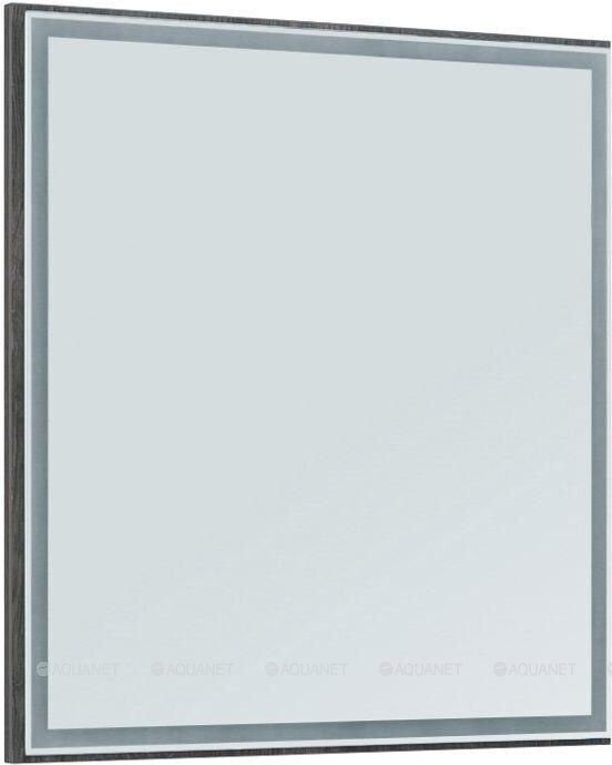 Nova Lite 75 зеркало дуб рошелье для ванной комнаты c LED подсветкой Aquanet
