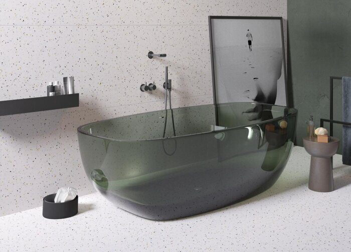 Vetro белый структурный матовый керамогранит Kerranova 120x60см К-340/MR