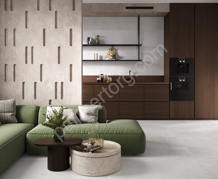 Smart perla светло-серый матовый структурный керамогранит 59,5x119,1см Laparet SG50001720R