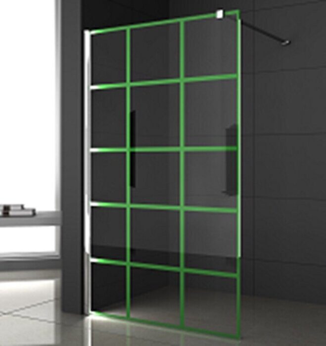 ODA WK100 душевая перегородка 100см квадраты со светодиодами