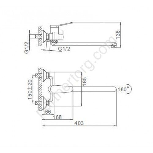 Frap F2245 смеситель для ванны белый/хром