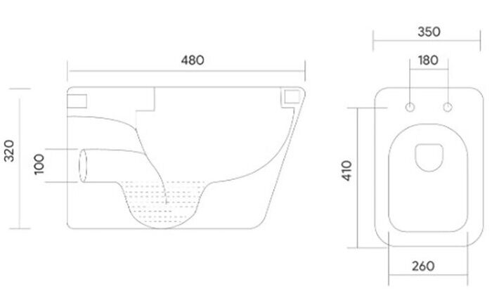Дельта Aquatek унитаз подвесной безободковый с сиденьем Soft Close AQ1911-00