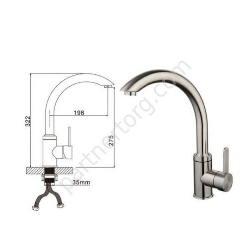 Gappo G4099 смеситель для кухни хром