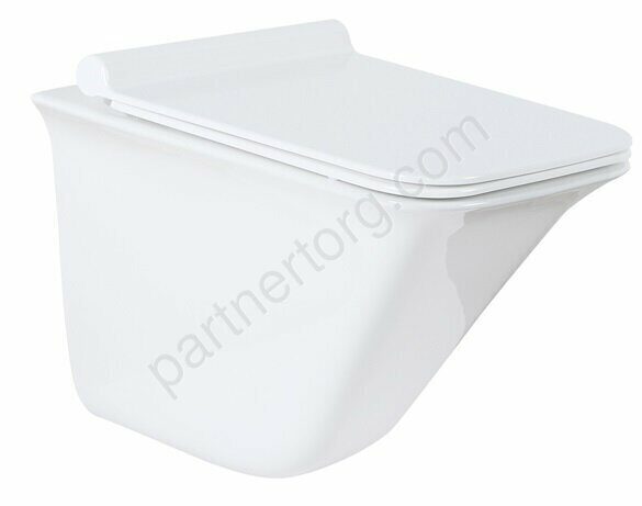 Azario Felice унитаз подвесной безободковый 51см с сидением микролифт AZ-0054